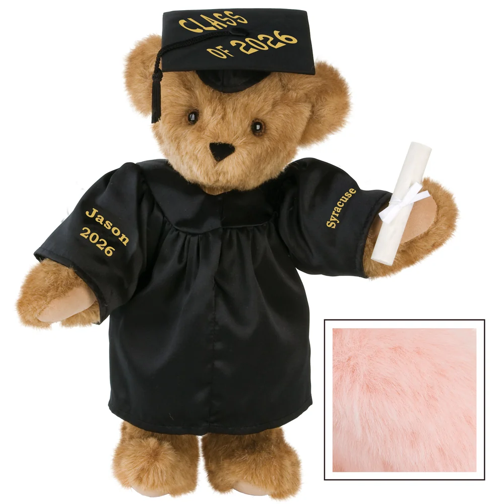 15 In. Class of 2026 Graduation Bear in Black Gown - Image 9
