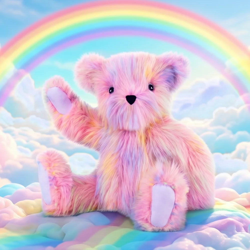 20 In. Love in Every Color Rainbow Bear
