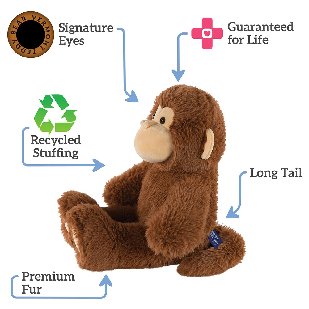 18 In. Oh So Soft Monkey - Image 3