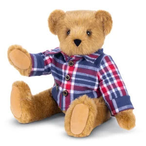 15 In. Vermont Flannel Bear. Liberty Plaid