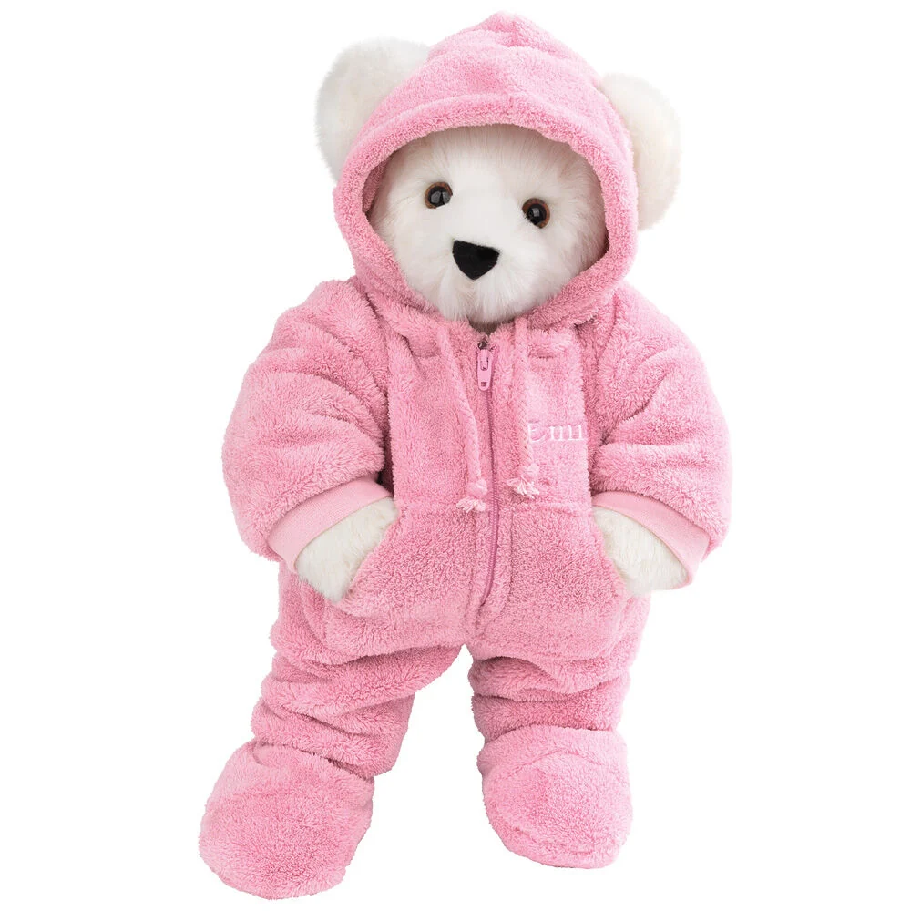 15 In. Hoodie Footie Bear. Pink - Image 4