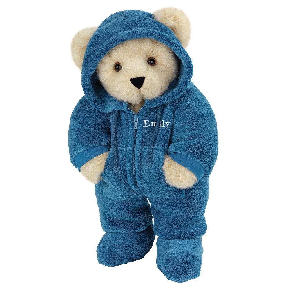 15 In. Hoodie-Footie Bear. Blue - Image 3