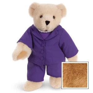 15 In. Business Bear. Purple Suit